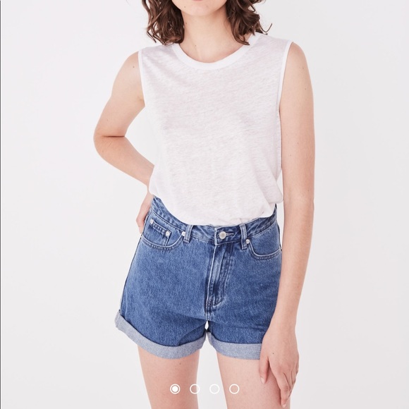 Assembly Label rolled hem shorts in vintage blue - Picture 5 of 8